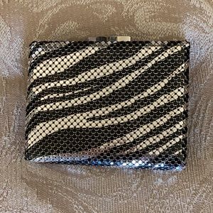 Vintage Whiting and Davis zebra pattern wallet